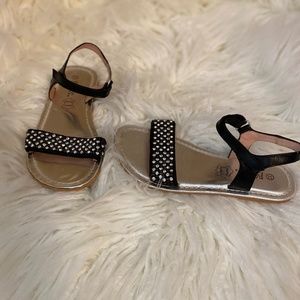 Girls Black Sandals